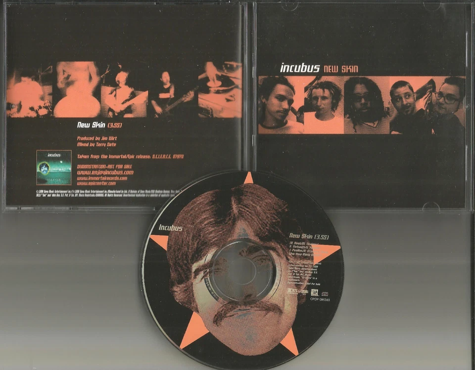 INCUBUS New Skin w/ 3 RARE LIVE ENHANCED VIDEO TRX 1999 USA PROMO DJ CD Single  - Image 1 of 1