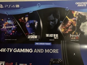 Game Stop Ps4 Pro Greatness Awaits Promo Display Store Poster - Picture 1 of 8