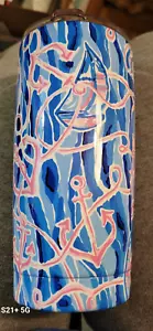 Lilly Pulitzer Travel Tumbler 20 oz Skim Blue Reel Nauti- NiB - Picture 1 of 7