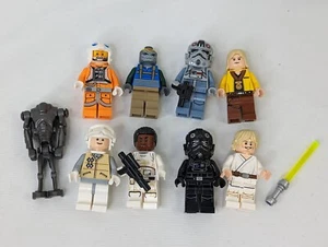 Lego Minifigure Lot Luke Droid Finn Pilot Star Wars - Picture 1 of 7