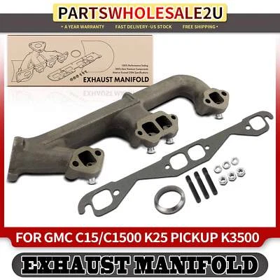 Passenger Side Exhaust Manifold with Gasket for GMC C15 / C1500 K25 Pickup K3500 - Image 1 of 4