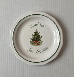 Pfaltzgraff Cookies for Santa 8 Inch Stoneware Plate Christmas Heritage Tree - Picture 1 of 6