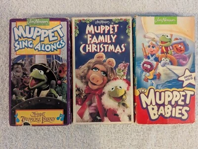 Jim Hensons Muppets VHS Lot of 3 Family Christmas, Sing Along, Babies - Image 1 of 4