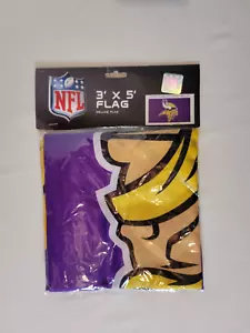 Minnesota Vikings púrpura 3' x 5' bandera de lujo de la NFL nuevo en paquete - Imagen 1 de 2
