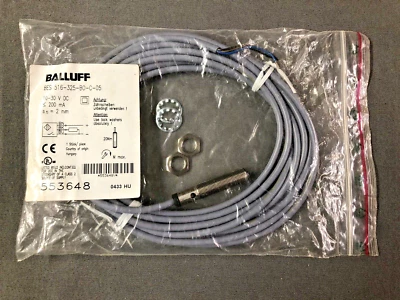 Balluff BES01C1 (BES 516-325-BO-C-05) Inductive Proximity Sensor PNP/NO 10-30VDC - Image 1 of 4