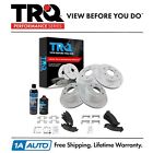 TRQ Performance Rotor &amp; Ceramic Brake Pad Front &amp; Rear Kit w/Chemicals