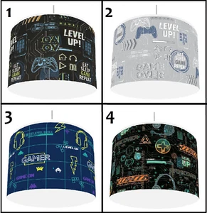 GAMER LEVEL UP GLITCH GAME OVER  Ceiling Light Shade  Lampshade  Reusable - Picture 1 of 5