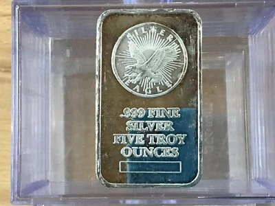 Barra de plata Sunshine Minting Inc Silver Eagle de 5 onzas E0447 Foto 1 de 4