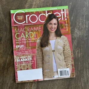 Crochet! Magazine Summer 2013 Macrame Cardi Blanket Sweater Hat Pillow Scarf - Picture 1 of 6