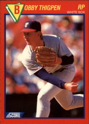 1989 Score Hottest 100 Stars #68 Bobby Thigpen  - Image 1 of 2