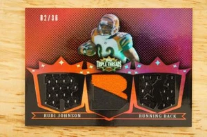 2007 Topps Triple Threads Relics 2/36 Rudi Johnson TTR104 Cincinnati Bengals - Picture 1 of 2