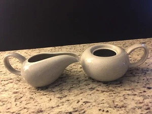 Russel Wright Steubenville American Modern Gray Creamer & Sugar Bowl (no lid) - Picture 1 of 3