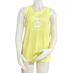 Top canotta gialla Juicy Couture logo sportivo donna taglia XL - Foto 1 di 11