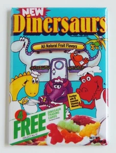 Dinersaurs FRIDGE MAGNET cereal box dinosaurs - Picture 1 of 3