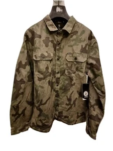 VOLCOM Mens Long Sleeve Double Layer Green Cotton Winter Shirt Size Large-RRP$90 - Bild 1 von 8