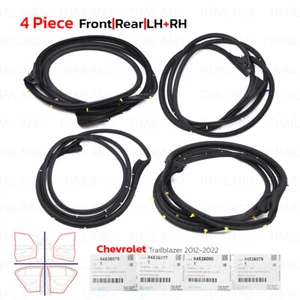 For Chevrolet Trailblazer 2012 - '22 Set 4 Door Rubber Seal Weatherstrip - Picture 1 of 9