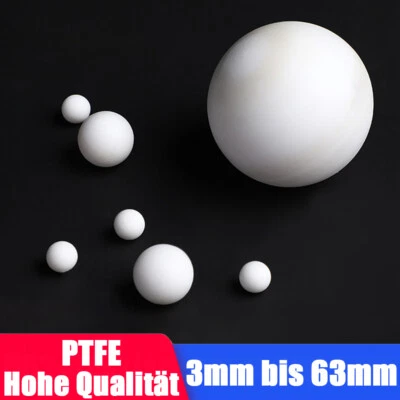 Sfere in PTFE sfere PTFE pompe a membrana sfere di tenuta sfere per valvole bianche Ø3 mm-63 mm - Immagine 1 di 4