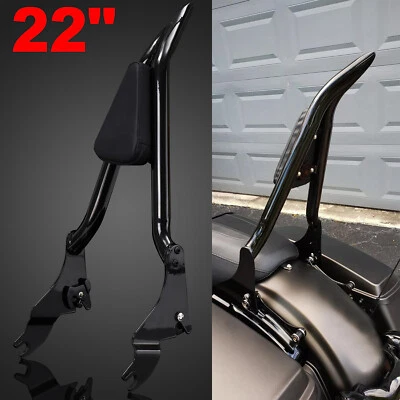 Detachable Backrest Sissy Bar For 97-08 Harley Road Glide Street Glide Road King - Image 1 of 4