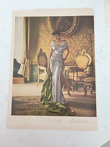 1950 Modess porque toallas sanitarias mujer vestido de noche anuncio vintage como está - Imagen 1 de 2