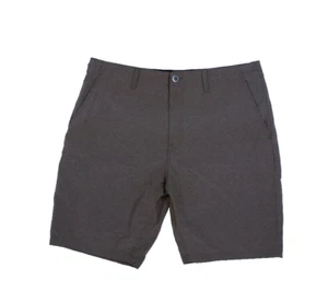 Volcom Mens Brown Flat Front 2 Way Stretch Fruckin Drip Dry Casual Shorts 36 - Picture 1 of 8