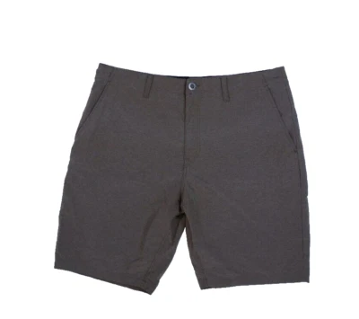 Volcom Mens Brown Flat Front 2 Way Stretch Fruckin Drip Dry Casual Shorts 36 - Image 1 of 4