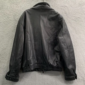 Wilsons Giacca Pelle Uomo XL Bomber Pelle Studio Full Zip Nero* - Foto 1 di 19