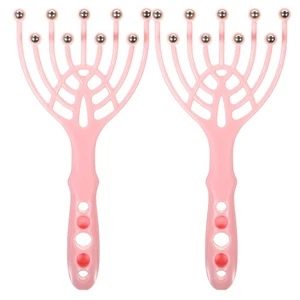  2 Stück Kopfmassagegerät Kopfhaut Stress Relax bei Kopfschmerzen Handmassagegerät Haare - Bild 1 von 12