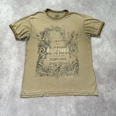 Camisa Arcaica De Colección Para Hombre Pequeña Oliva Distress Gótica Barroca Y2K Gótica Foto 1 de 4