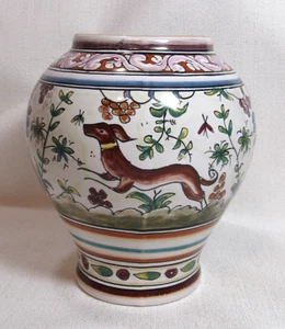Conimbriga Portugal Keramik Vintage handbemalt 6" Vase GC - Bild 1 von 10