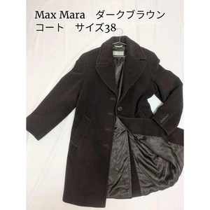 Max Mara Dark Brown Coat size 38 M equivalent—Used - Picture 1 of 10