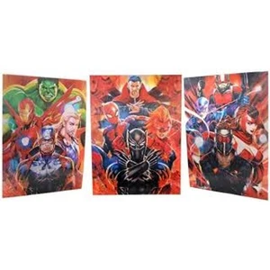 Marvel THE AVENGERS GROUP 3D holografisches linsenförmiges Poster ~ 12"x16" ungerahmt - Bild 1 von 1