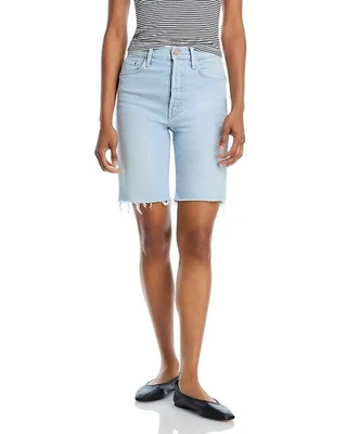 Bermudas de mezclilla de tiro alto MOTHER Rider Cowabunga talla 29 dobladillo deshilachado para mujer’s Foto 1 de 4