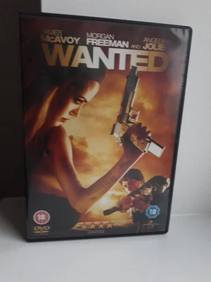 WANTED - ANGELINA JOLIE MORGAN FREEMAN - ORIGINAL DVD - MINT  CONDITION - Image 1 of 4