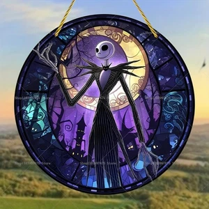 Jack Skellington Sun Catcher Acrylic Hanging Sign Home Garden Wall Decor Kids - Picture 1 of 29