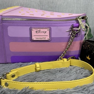 Bolso Bandolera LOUNGEFLY Disney RAPUNZEL Enredado Pastel Púrpura Arco Cartera Nuevo con Etiquetas - Imagen 1 de 15