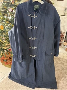 RALPH LAUREN POLO COUNTRY Feuerwehrmann Jacke Mantel Gr. L Navy Baumwolle Nylon Gebraucht - Bild 1 von 9