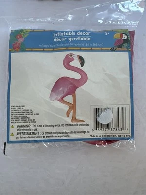 Flamenco Inflable Tiki Luau Decoración Fiesta Playa Tropical 26" Pájaro Foto 1 de 2