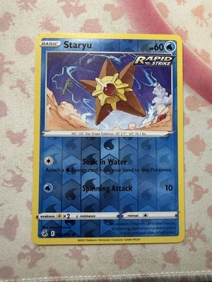 Staryu Common SWSH08: Fusion Strike 052/264 NM Reverse Holo - Image 1 of 2