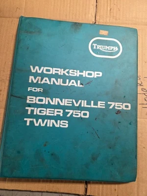 Folleto de anillo gemelos Triumph OEM manual de taller Bonneville/Tiger 750 Foto 1 de 3