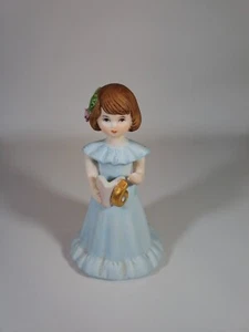 Figura Creciente Cumpleaños Niña Edad 6 Cabello Moreno De Colección Enesco 1981 - Imagen 1 de 5