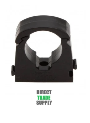 Pipe Clip 15mm & 22mm Black Single Hinged Talon Multipack - Image 1 of 3