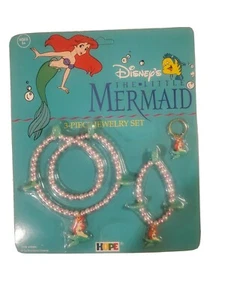 VINTAGE DISNEY'S THE LITTLE MERMAID. 3 PIECE Jewelry SET by HOPE TOYS. 1992 - Picture 1 of 2