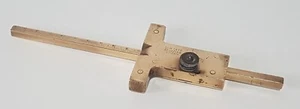 Antique Old Vintage Adjustable Solid Brass Marking Gauge Stamped C.S.G & Co - Picture 1 of 12