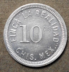 Mexico – Anillo: Chis. Mex., Finca La Realidad, 10 CVS (Blank). Aluminum, uni - Picture 1 of 2