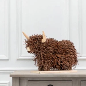 Voyage Maison Hewie Highland Cow Wooden Sculpture Black Friday Special RRP: 229 - Picture 1 of 1