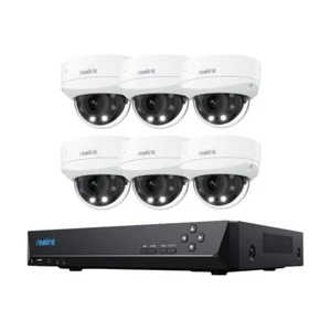 Reolink Smart 4K 8MP IK10 PoE Outdoor Dome Camera System 843A with 8CH 2TB NVR - Picture 1 of 18