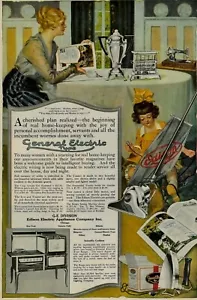 Anuncio impreso Art Deco1919 Edison aspiradora General Electric - Imagen 1 de 2
