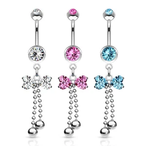 Bauchnabelpiercing Piercing Banane Zirkonia Kristall Bauchnabel Belly NSB1021 - Bild 1 von 6
