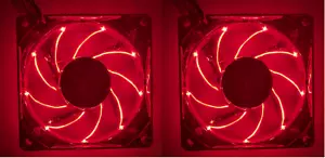 Enermax 80mm x 25mm Twister Bearing Red LED Computer Case 3-pin Fan (Set of 2) - Picture 1 of 2