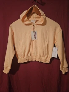 Jessica Simpson Girls Long Sleeve Melon Zip Up Cropped Hoodie Size Small 7 NWT - Picture 1 of 6